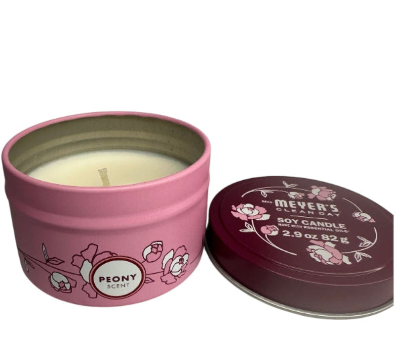 Meyers Peony Scent Candle 2.9oz Tin