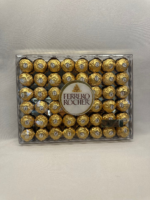 Ferrero Rocher chocolate box on a light gray background