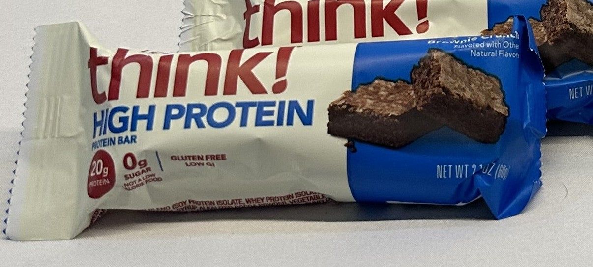 Think! High Protein Bar packaging on a white background